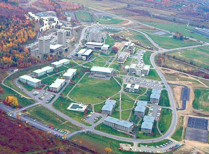 aerial view of IC campus