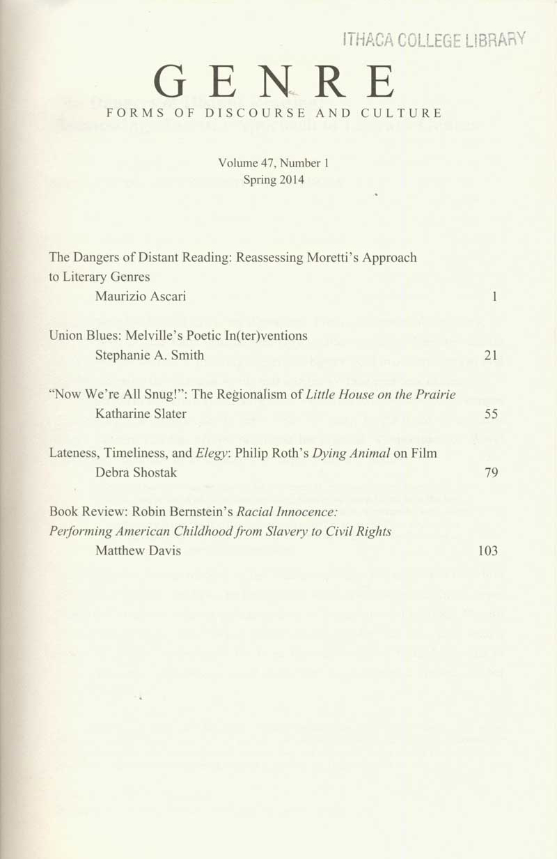 Genre table of contents